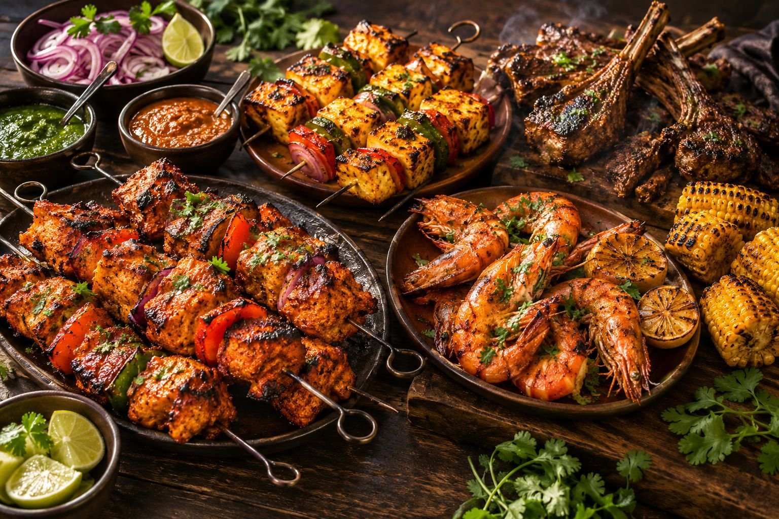 Indian BBQ spread